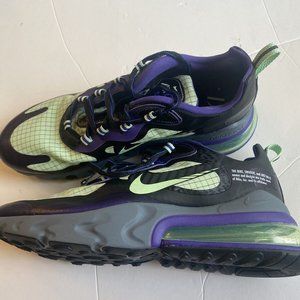 Nike Air Max 270 React Future Swoosh Black Purple Green CT1617-001 Men Size 10